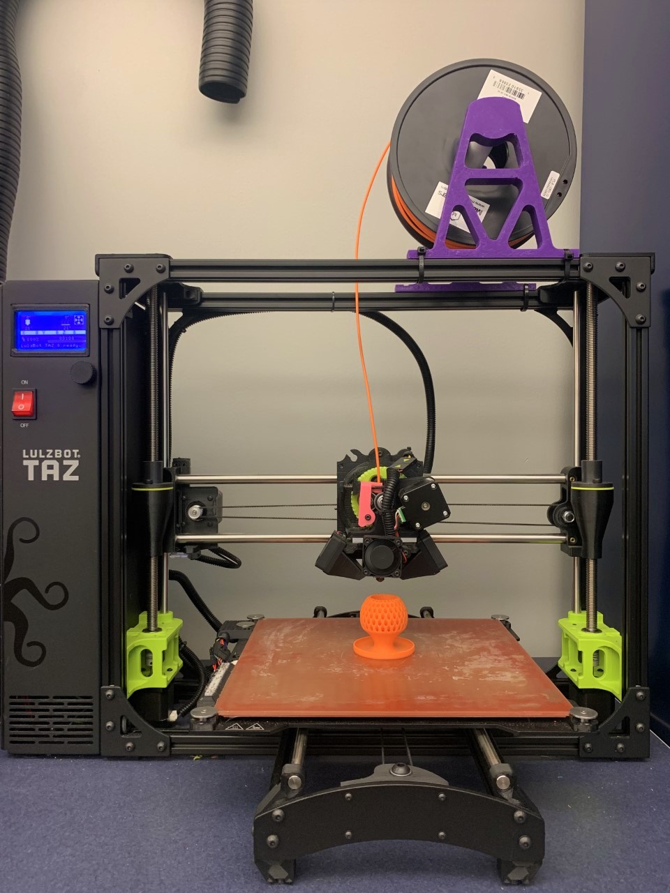 3D printing machine in the process of printing.